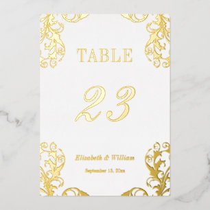 Folie Damask 5x7 Tafel Nummers Kaart