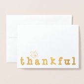 Folie Dankbaar esdoornblad Thanksgiving Groet Kaarten (Voorkant met envelop)