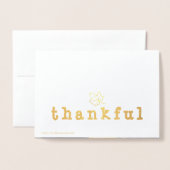 Folie Dankbaar esdoornblad Thanksgiving Groet Kaarten (Met envelop)