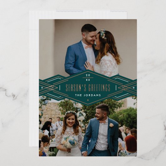 Folie Deco Band 2-Photo Holiday Kaart - Groen (Envelop)