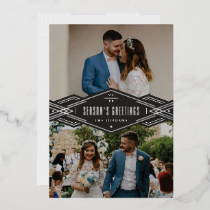 Folie Deco Band 2-Photo Holiday Kaart - zwart