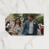 Folie Deco Band Holiday Foto Gift Label (Achterkant (horizontaal))