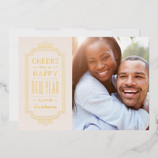 Folie Deco New Year's Holiday Kaart - Ivoorkust (Envelop)