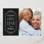 Folie Deco New Year's Holiday Kaart - Leisteen (Voorkant)