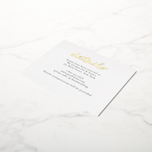 Folie Details Wedding Enclosure Kaart (Gedraaid)