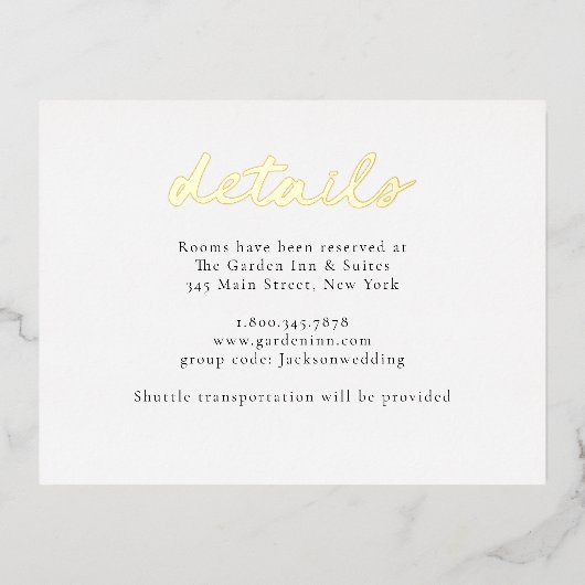 Folie Details Wedding Enclosure Kaart (Voorkant)