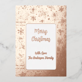 Folie Doodle Christmas Sleigh Pattern Feestdagenkaart