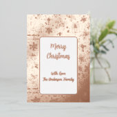 Folie Doodle Christmas Sleigh Pattern Feestdagenkaart (Staand Voorkant)