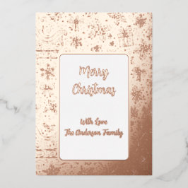 Folie Doodle Christmas Sleigh Pattern Folie Feestdagenkaart