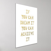 Folie droom het, bereik het Inspirerend citaat kun Folie Afdrukken (Laagn)