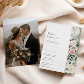 FOLIE Dusty Roos Gold  foto We zijn verloofd Folie Uitnodiging