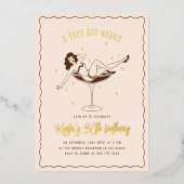 Folie een klein beetje ouder verjaardagsfeestje uitnodiging (Voorkant)