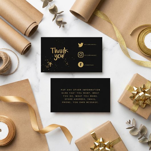 Folie, effect dank u Sociale links Kaart invoegen