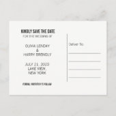 Folie Effect Gouden Hart | Het Briefkaart Datum op (Achterkant)