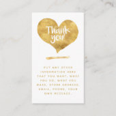 Folie-effect gouden hartinfarct voor bestellingen informatiekaartje (Voorkant)