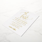 Folie Eindelijk Lovely Script Typografie Bruiloft Uitnodiging (Gedraaid)