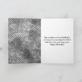 Folie Elegant Black en Silver Circles Kaart (Binnen)