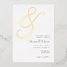 (Folie '&') Elegant minimalist Wedding Invite