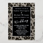 Folie Elegant Modern Floral Bewerkbare Sjabloon Zw (Voorkant)