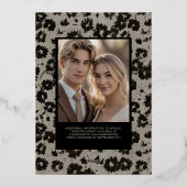 Folie Elegant Modern Floral Bewerkbare Sjabloon Zw (Achterkant)