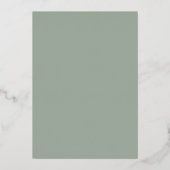 FOLIE Eucalyptus Goud Horizontale Foto Bruiloft Uitnodiging (Achterkant)