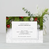 Folie Evergreen Kerstmis in feestdagen Folie Uitnodiging (Staand Voorkant)