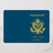 Folie Faux Passport Folie Uitnodiging (Voorkant)