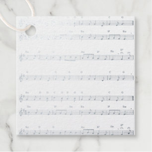 Folie Favor Tag - Song Sheet We Three Kings
