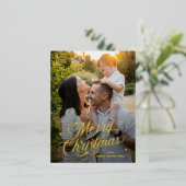 Folie feestdag Briefkaart voor kerst in de schemer (Staand Voorkant)