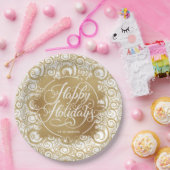 Folie feestdag kerstdagen met goudkoorts papieren bordje (Feest)