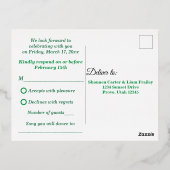 Folie Filigree, Claddagh RSVP Post Kaart (Achterkant)