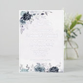 folie floral bruiloft nodigt folie uit folie uitnodiging (Staand Voorkant)