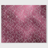 Folie Floral Silver Grey Beet Cadeaupapier (Vlak)