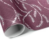 Folie Floral Silver Grey Beet Cadeaupapier (Rol Hoek)