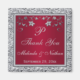 Folie Floral Wedding Favor Magnet