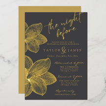 Folie Flower Winter repetitie Dinner Invitation