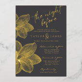 Folie Flower Winter repetitie Dinner Invitation Folie Uitnodiging (Voorkant)