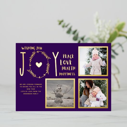 Folie FOTO CHRISTMAS FEESTDAGEN NIEUW JAAR 2022 20 Folie Uitnodiging (Staand Voorkant)