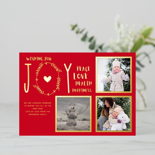 Folie FOTO CHRISTMAS FEESTDAGEN NIEUW JAAR 2022 20 Folie Uitnodiging (Staand Voorkant)