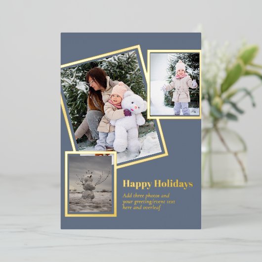 Folie FOTO CHRISTMAS FEESTDAGEN NIEUW JAAR 2022 20 Folie Uitnodiging (Staand Voorkant)