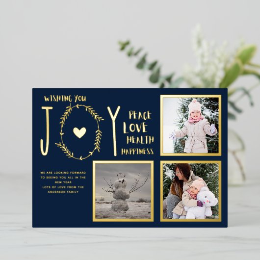 Folie FOTO CHRISTMAS FEESTDAGEN NIEUW JAAR 2022 20 Folie Uitnodiging (Staand Voorkant)