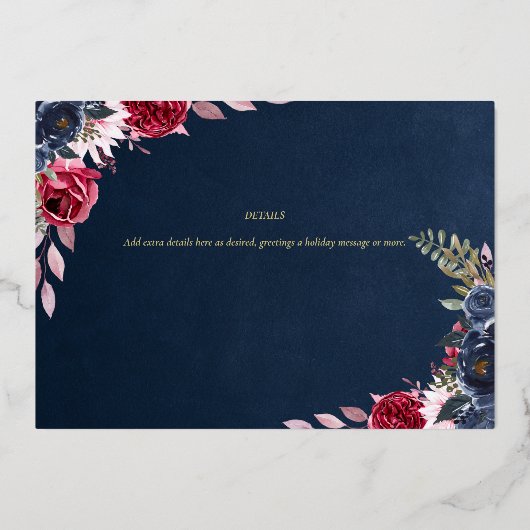 Folie FOTO CHRISTMAS FEESTDAGEN NIEUW JAAR 2022 20 Folie Uitnodiging (Achterkant)