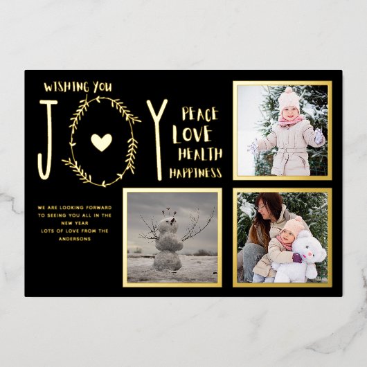 Folie FOTO KERSTFEESTDAGEN NIEUWJAAR 2022 2023 Folie Uitnodiging (Voorkant)