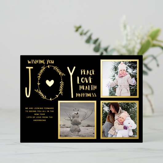 Folie FOTO KERSTFEESTDAGEN NIEUWJAAR 2022 2023 Folie Uitnodiging (Staand Voorkant)