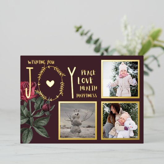 Folie FOTO KERSTFEESTDAGEN NIEUWJAAR 2022 2023 Folie Uitnodiging (Staand Voorkant)