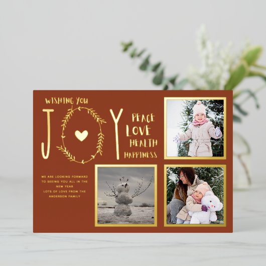 Folie FOTO KERSTFEESTDAGEN NIEUWJAAR 2022 2023 Folie Uitnodiging (Staand Voorkant)