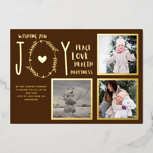 Folie FOTO KERSTFEESTDAGEN NIEUWJAAR 2022 2023 Folie Uitnodiging (Voorkant)