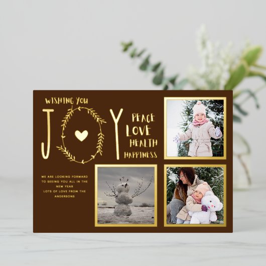 Folie FOTO KERSTFEESTDAGEN NIEUWJAAR 2022 2023 Folie Uitnodiging (Staand Voorkant)