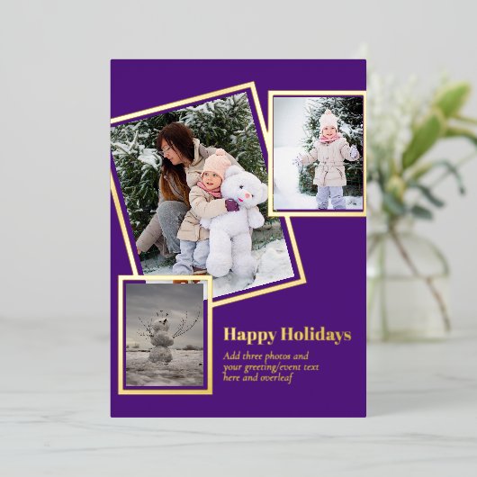 Folie FOTO KERSTVAKANTIE NIEUWJAAR 2022 2023 Folie Uitnodiging (Staand Voorkant)