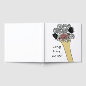 Folie-gastenboek – Struisvogeldoodleontwerp 'Lang Gastenboek (Volledig)